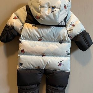North face infant nuptse down baby bunting with hood and fold over cuffs